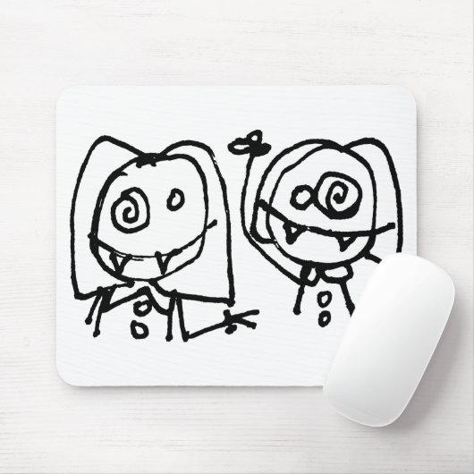 Twitteraar Net kop Mousepad Muismat (Met muis)