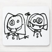 Twitteraar Net kop Mousepad Muismat (Voorkant)