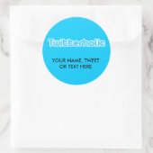 twitteraar ronde sticker (Tas)