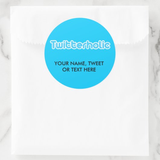 twitteraar ronde sticker (Tas)