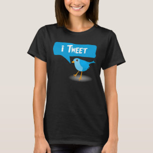 Twitteraars-twitteraars-tweekleppige blauwe twitte t-shirt