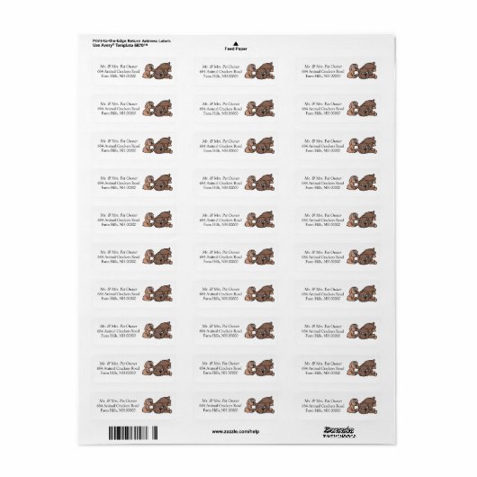 Twitteraars van het afspeelbare papaver retournere etiket (Full Sheet)