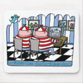 Twitterde en twitterdum muismat (Voorkant)