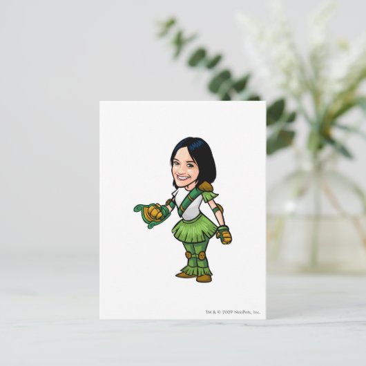 Twitterpate Mystery Island Staff Player Briefkaart (Staand voorkant)