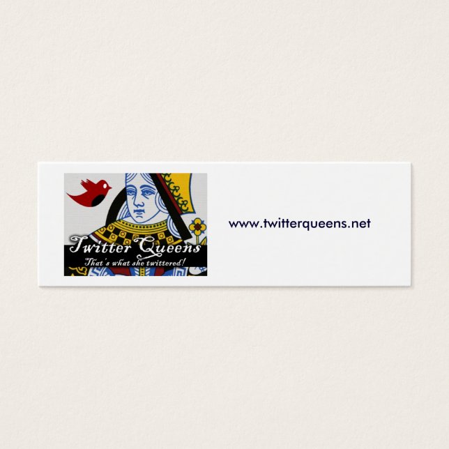 TwitterQueens, www.twitterqueens.net Mini Visitekaartjes (Voorkant)