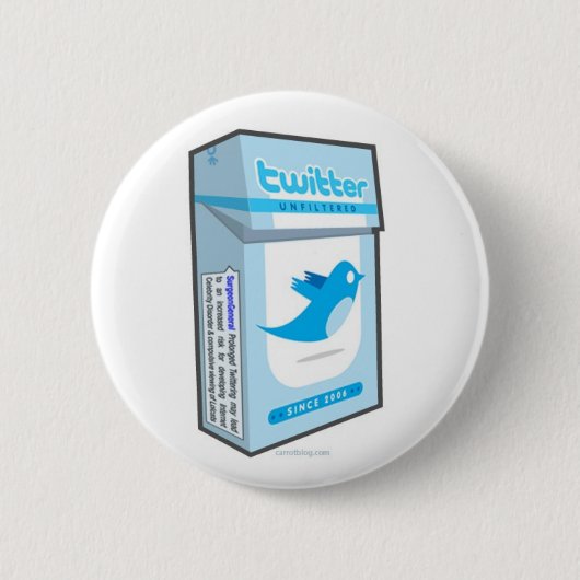 twitterverslaving ronde button 5,7 cm (Voorkant)