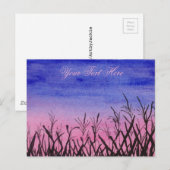 Twlight Cornfield ansichtkaart Briefkaart (Voorkant / Achterkant)