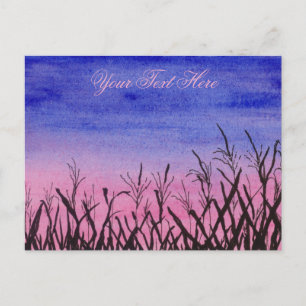 Twlight Cornfield ansichtkaart Briefkaart