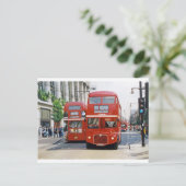 Two #73 Buses on Oxford Street, Londen, 1998 Briefkaart (Staand voorkant)