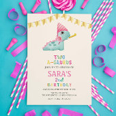 two-a-saurus 2e Verjaardag Schattigee Dinosaurus Kaart