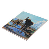 Two African Elephants at Watering Hole Tegeltje (Zijkant)