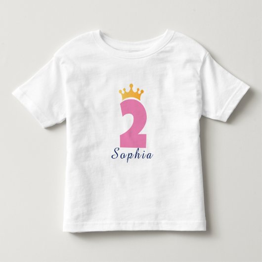 Two and the Crown Aangepaste naam -Peuter T-shirt (Voorkant)