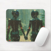 Two Androids Hand-in- Hand Mousepad Muismat (Met muis)