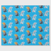 Two Angel with large sword with open wings Cadeaupapier (Vlak)