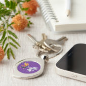 Two Angel with large sword with open wings Sleutelhanger (Zijkant)