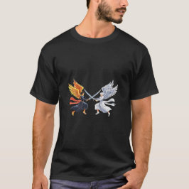 Two Angel with large sword with open wings T-shirt
