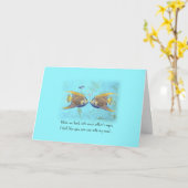 TWO Angelfish Soul Talk Wenskaart Kaart (Gele Bloem)