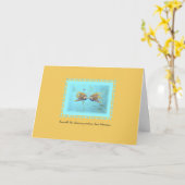 TWO Angelfish Whimsical Romantic Card Kaart (Gele Bloem)