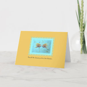 TWO Angelfish Whimsical Romantic Card Kaart