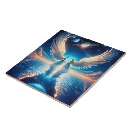 Two Angels Tegeltje (Zijkant)