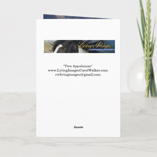 Two Appaloosas Greeting Card (Achterkant)