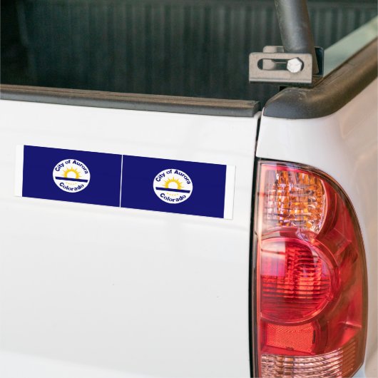 TWO Aurora, Colorado Flag Bumpersticker (Op Truck)