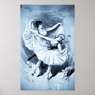 "Two Ballerinas" print/poster (seleniumtint) Poster