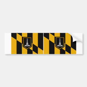 TWO Baltimore Flag Bumpersticker