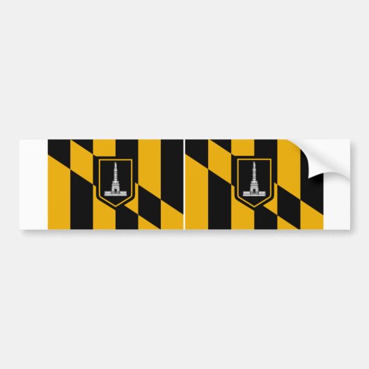 TWO Baltimore Flag Bumpersticker (Voorkant)