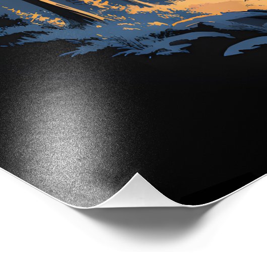 Two bears in the forest dark 3 foto afdruk (Hoek)