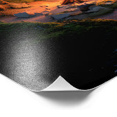 Two bears in the forest dark 5 foto afdruk (Hoek)