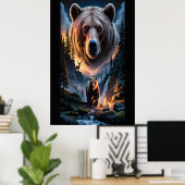 Two bears in the forest dark 6 poster (Thuiskantoor)