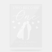 Two Become One Custom Wedding Acryl Bord (Voorkant)