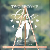 Two Become One Custom Wedding Acryl Bord (Neutraal)