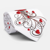 Two Become One Scrolled Hearts plain Stropdas (Opgerold)