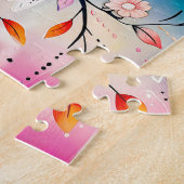 Two Birds in Love on a Branch Legpuzzel (Zijkant)
