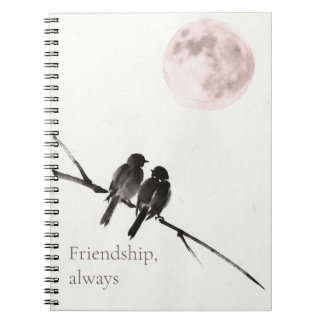 Two Birds Sumi-E | Friendship, Always | Notebook Notitieboek