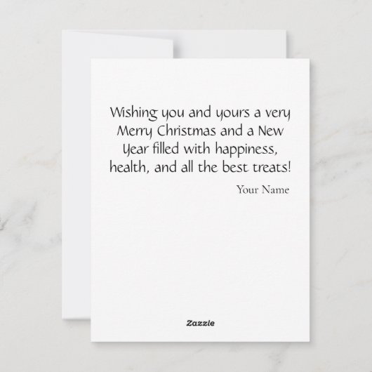 Two Black Kittens Santa Hat Christmas Feestdagenkaart (Achterkant)