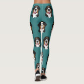 Two Blue Eyed Bernese Mountain Dog Leggings (Achterkant)