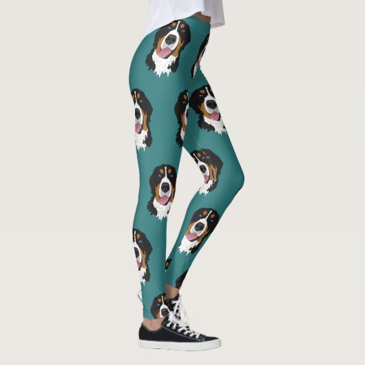 Two Blue Eyed Bernese Mountain Dog Leggings (Rechts)