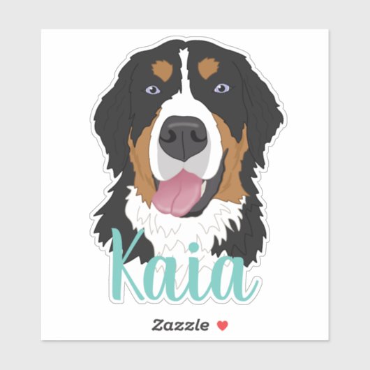 Two Blue Eyed Bernese Mountain Dog Sticker (Vel)