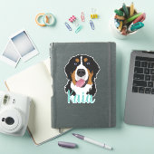 Two Blue Eyed Bernese Mountain Dog Sticker (iPad Cover)