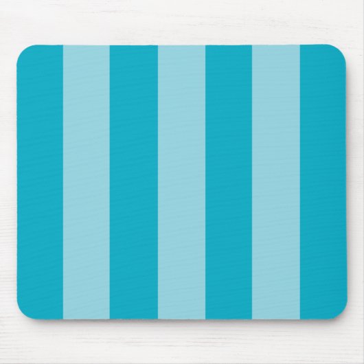 Two Blue Hues Striped Muismat (Voorkant)
