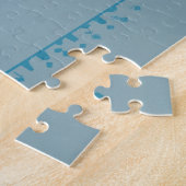 Two blue jays with geometric background legpuzzel (Zijkant)