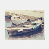 Two Boats in a Harbor Rustic Nautical Deurmat (Voorkant)
