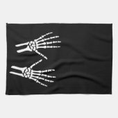 Two Bony Skeleton Hands Theedoek (Horizontaal)