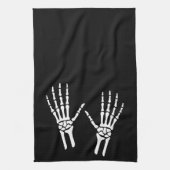 Two Bony Skeleton Hands Theedoek (Verticaal)