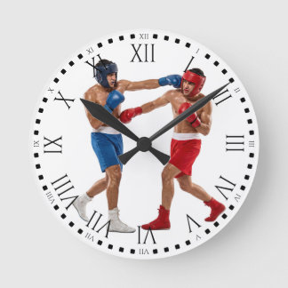 Two Boxers Sparring Match Boxing Gym Decor Ronde Klok