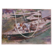 Two Boys in a Boat (door Theodore Robinson) Groot Cadeauzakje (Achterkant)