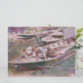Two Boys in a Boat (door Theodore Robinson) Kaart (Staand voorkant)